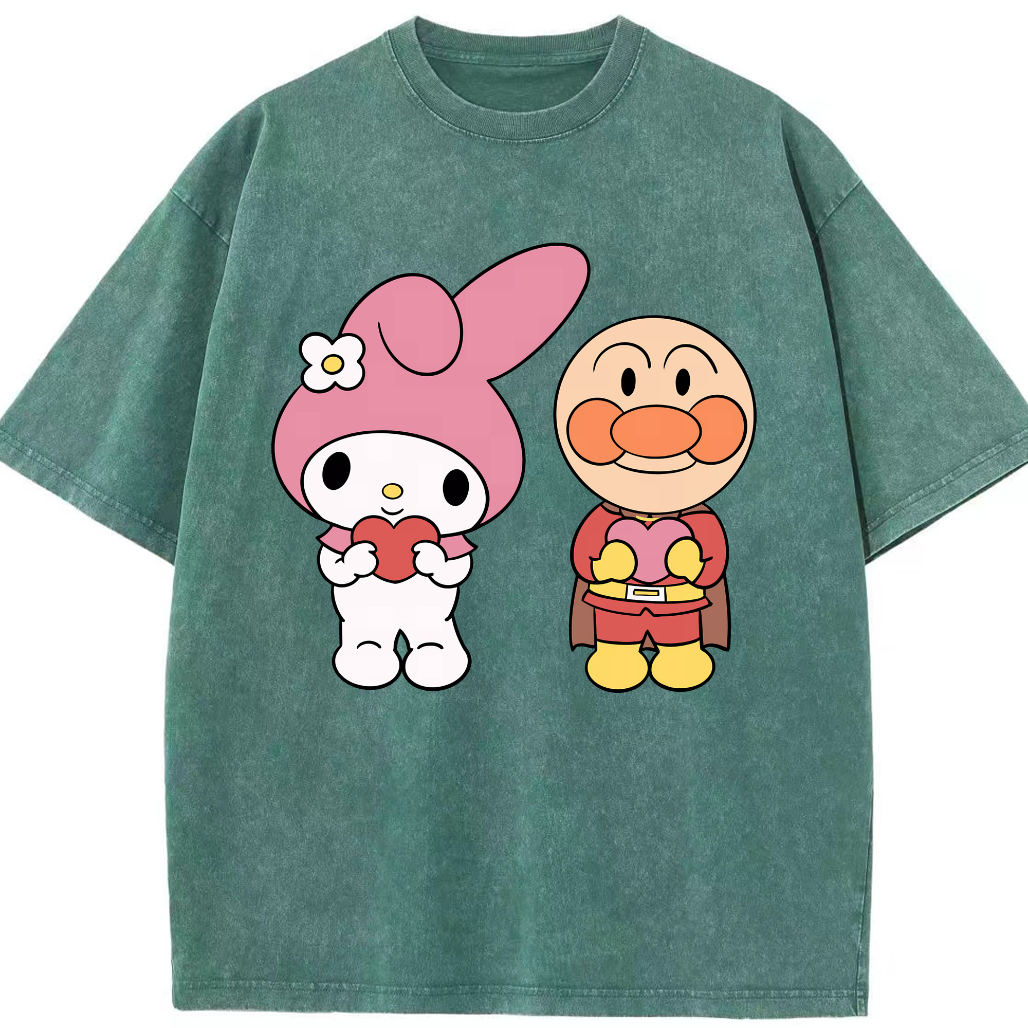 （画像用） アンパンマン Anpanman 綿100% ヴィンテージ風 半袖Tシャツ（フロントプリント）